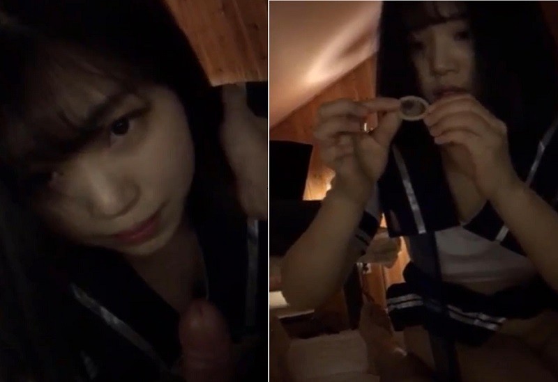 Lần đầu đeo bao cao su của cô nữ sinh duyên dáng